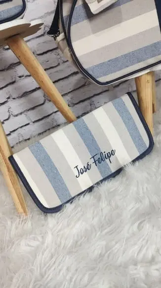 Kit Maternidade Personalizado ( Bolsa, Mochila e Trocador)