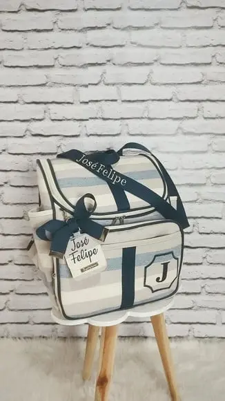 Kit Maternidade Personalizado ( Bolsa, Mochila e Trocador)