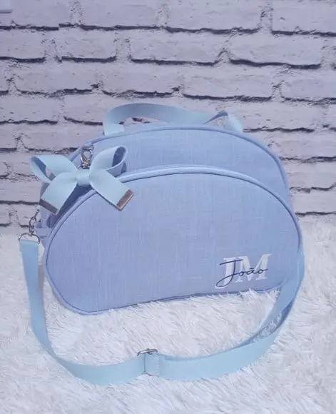 Kit Maternidade Personalizado Linho Azul Bebê Personalizado