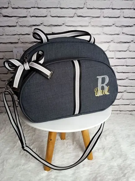 Kit Maternidade Personalizado Linho Luxo Preto