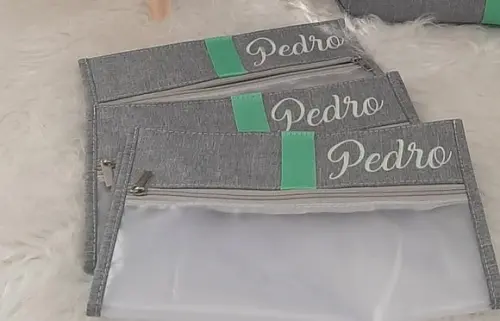 Kit Saquinhos Maternidade Personalizado ( Linho e Sintético)