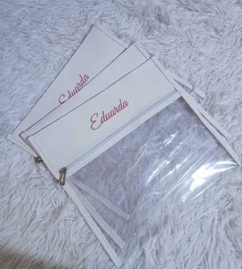 Kit Saquinhos Maternidade Personalizado Branco e Rose