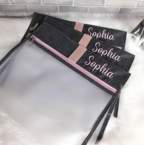 Kit Saquinhos Maternidade Personalizado ( Linho e Sintético)