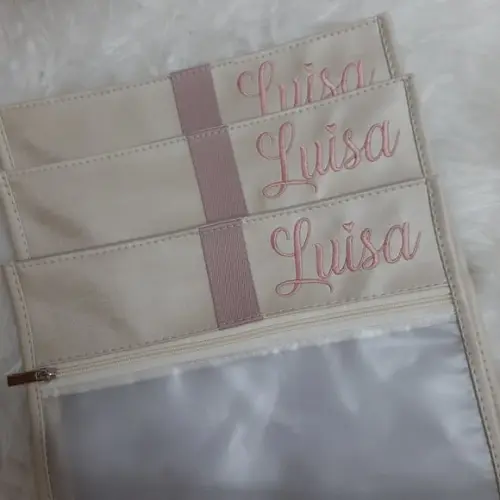 Kit Saquinhos Maternidade Personalizado ( Linho e Sintético)