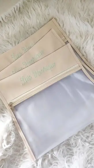 Kit Saquinhos Maternidade Personalizado Bege e Verde