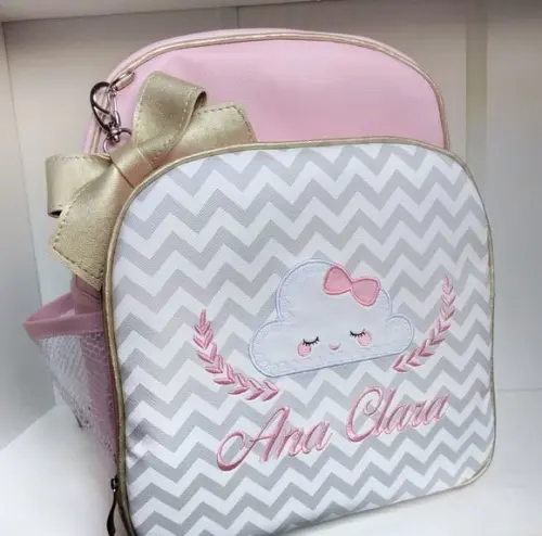 Mochila Chuva De Bençãos (chevron E Nuvem)