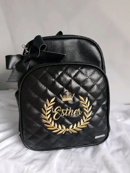 Mochila Maternidade (preta e dourada)