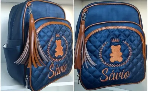 Mochila Maternidade Personalizada Ursinho (coroa)