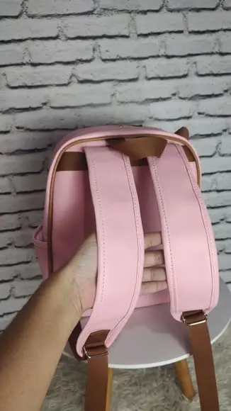 Mochila Maternidade Rosa Bebê e Caramelo Tema Princesa