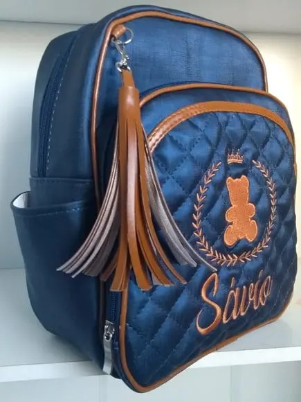 Mochila Maternidade Personalizada Ursinho (coroa)