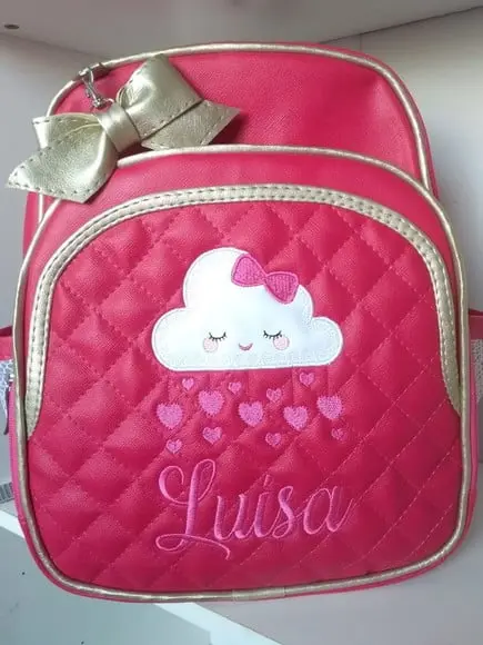 Mochila Pink Nuvem ( chuva de bençãos)