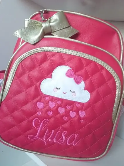 Mochila Pink Nuvem ( chuva de bençãos)