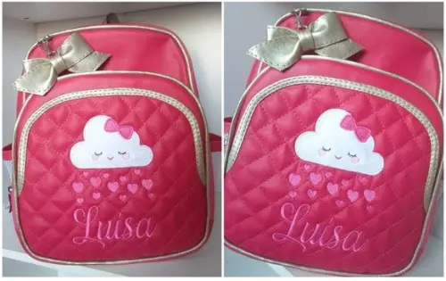 Mochila Pink Nuvem ( chuva de bençãos)
