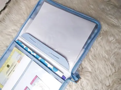 Pasta Gestante Porta Documentos c/ Zíper Outras Cores Disp