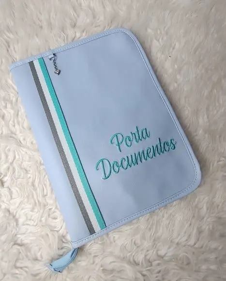 Pasta Gestante Porta Documentos c/ Zíper Outras Cores Disp