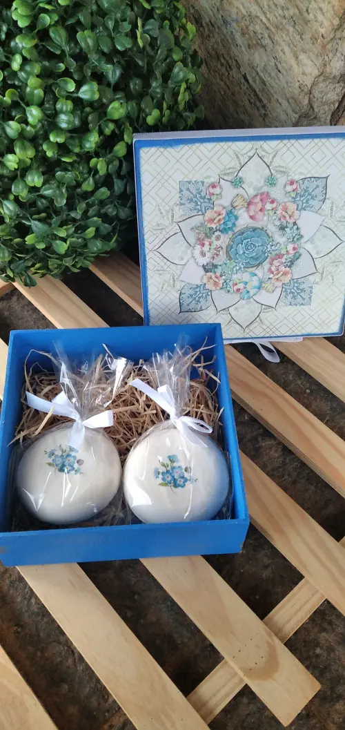 Caixa com Sabonetes Decorados