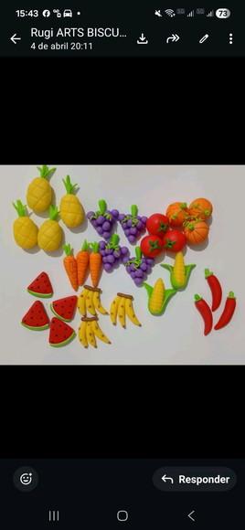 20 Frutas e Legumes em Biscuit