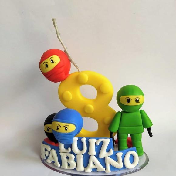 Topo de Bolo Ninja Go