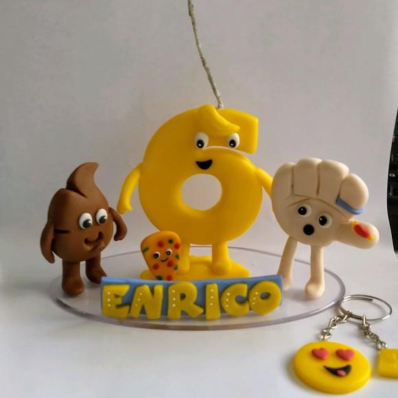 Topo de bolo Emoji