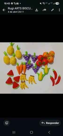 20 Frutas e Legumes em Biscuit