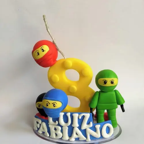 Topo de Bolo Ninja Go