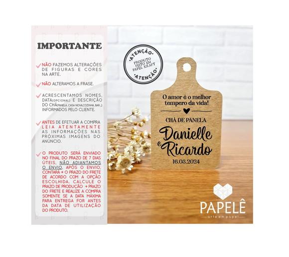 Tag(em Papel) para Lembrancinha - o Amor É o Tempero da Vida
