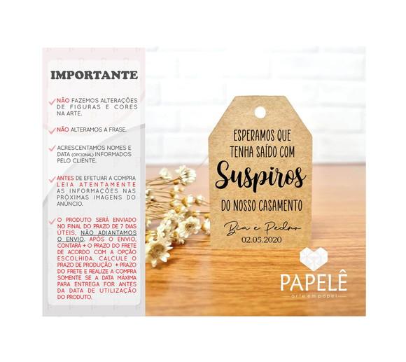 Tag Rústica Personalizada Lembrancinha Suspiros de Amor Mod1