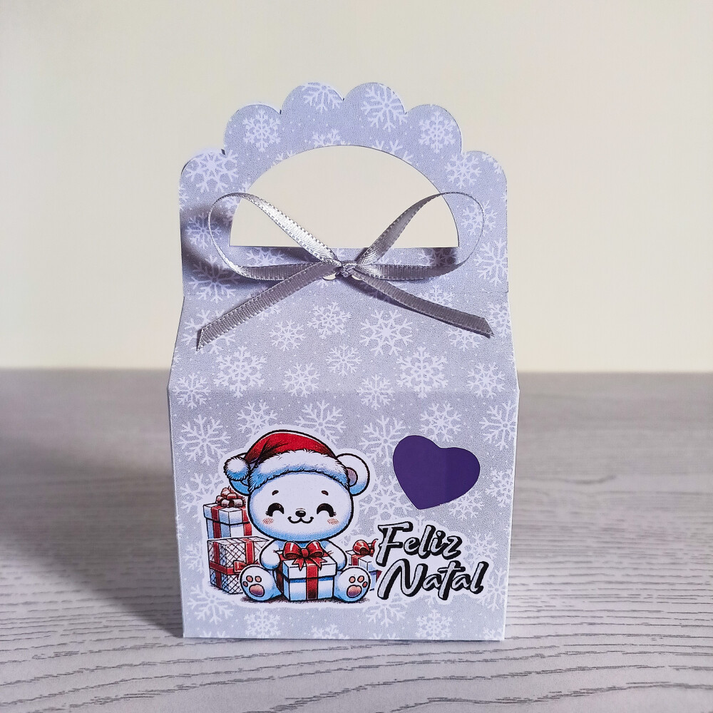 Kit 10 Caixas para 1 sabonete redondo Natal Ursinhos fofos