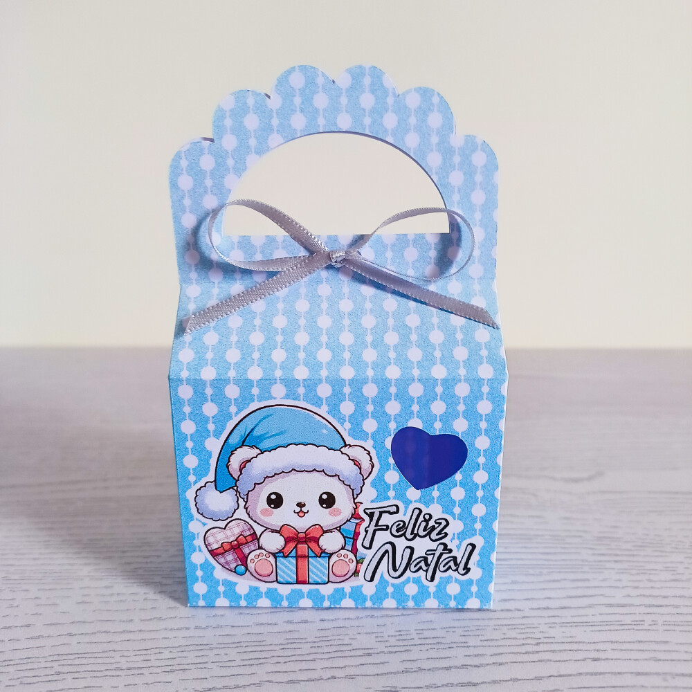 Kit 10 Caixas para 1 sabonete redondo Natal Ursinhos fofos