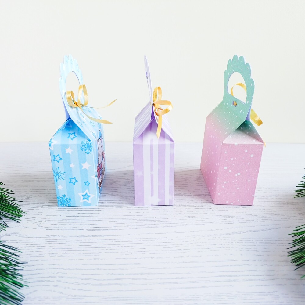 Kit 10 Caixas para 1 sabonete redondo Natal Gatinhos fofos