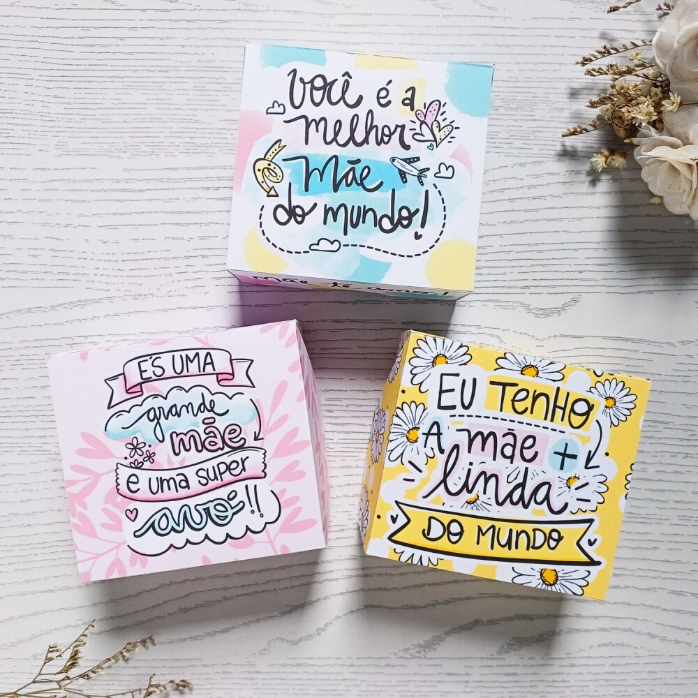 Kit 10 Caixas para 1 sabonete redondo Natura Feliz Dia das Mães