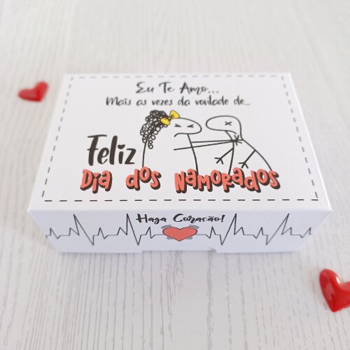 10 Caixas para 6 doces dia dos namorados Flork desmontada em pape