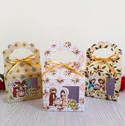 Kit 10 Caixas para 1 sabonete redondo Natal Cristão Jesus
