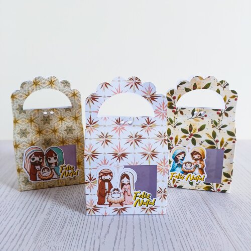 Kit 10 Caixas para 1 sabonete redondo Natal Cristão Jesus