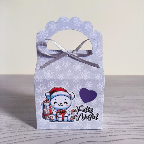 Kit 10 Caixas para 1 sabonete redondo Natal Ursinhos fofos