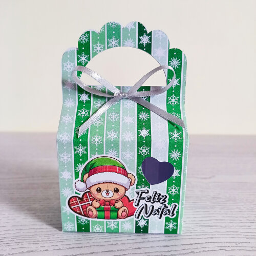 Kit 10 Caixas para 1 sabonete redondo Natal Ursinhos fofos