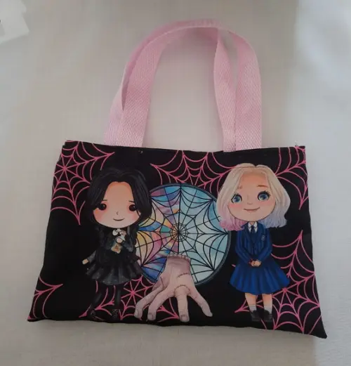Sacolinha Ecobag Personalizável Wandinha