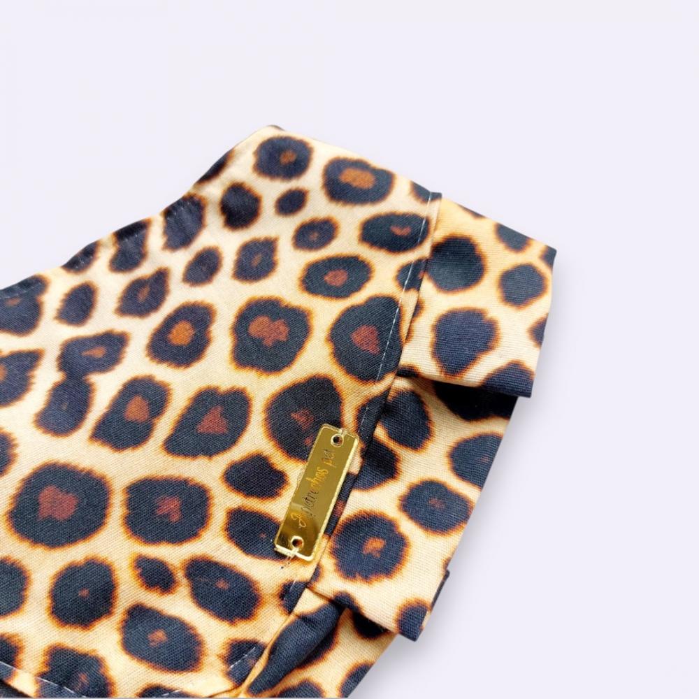 Bandana Pet Oncinha Animal Print - Pp Até Gg - LANÇAMENTO FASHI