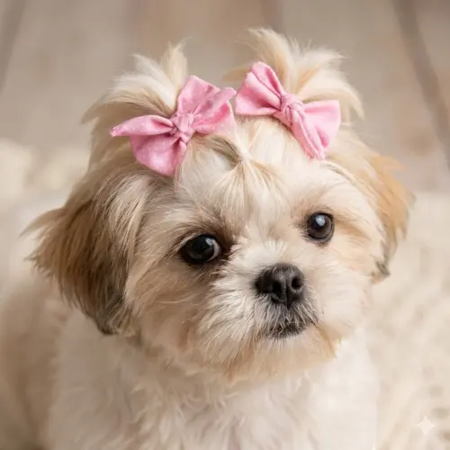 Kit de laço pet rosa com poás - 2 unidades da Apetrechos pet