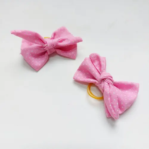 Kit de laço pet rosa com poás - 2 unidades da Apetrechos pet