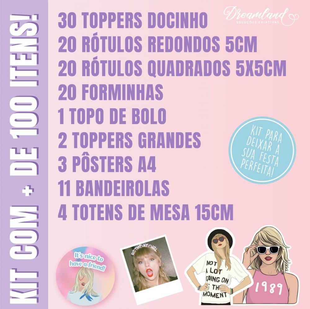 Kit Festa Taylor Swift +100 Itens!