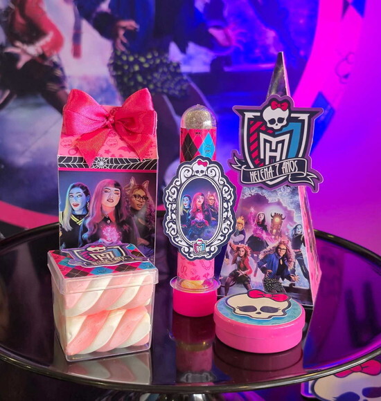 Kit Festa 50 Itens Personalizados Monster High Filme