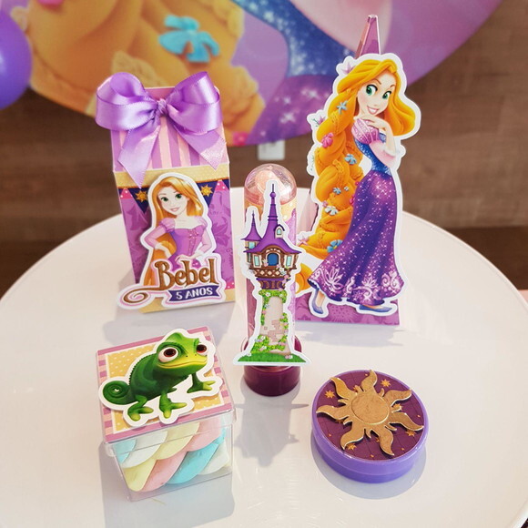 Kit Festa 50 Itens Rapunzel Enrolados