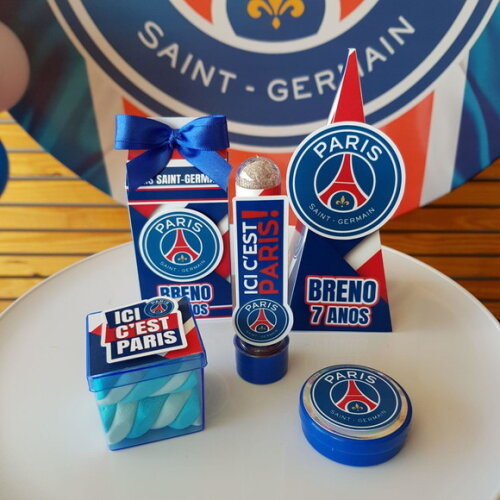 Kit Festa 50 Itens Paris Saint Germain