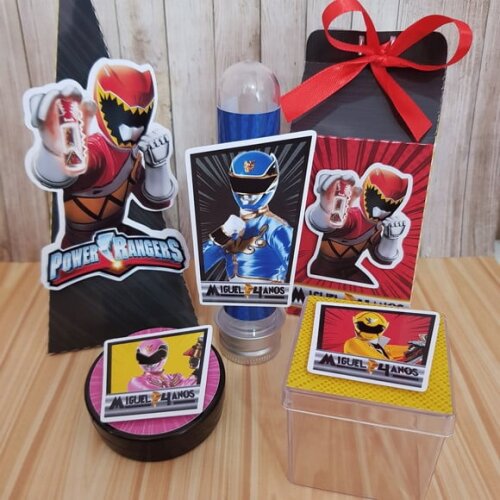 Kit Festa 50 Itens Power Rangers