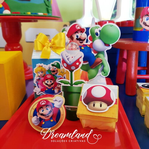 Kit Festa 50 Itens Super Mario Bros