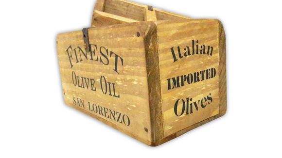 Caixa de Madeira Rústica Estilo Antigo m Olive Oil