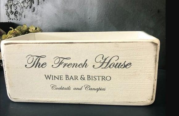 Caixa Organizadora Madeira Estilo Antiga Farm Vinho Bistro