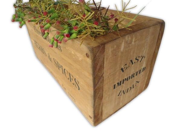 Caixa Rústica Madeira Estilo Antiga Herbs & Spices - 10% Off