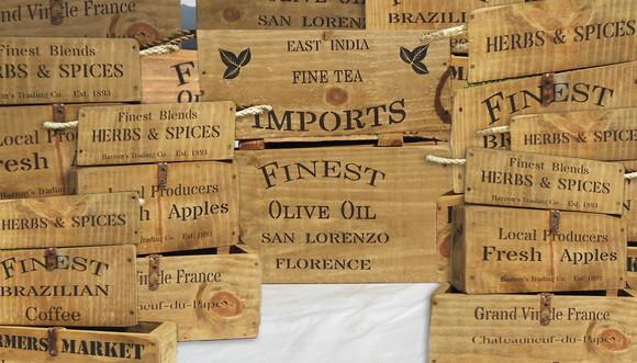 Caixa Rústica Madeira Estilo Antiga Herbs & Spices - 10% Off